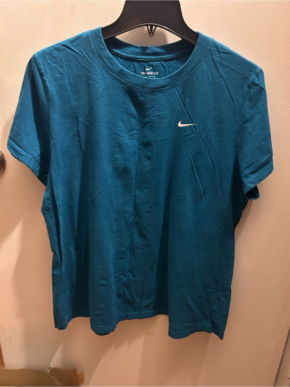 Nike Teal Short Sleeve Crew T-Shirt with White Swoosh